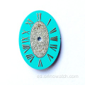 Elegante dial de reloj de color azul ovalado de Tiffany